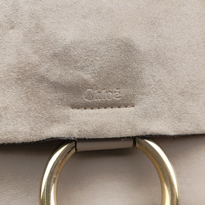 Pre-owned Chloe FAYE Grey Suede × leather  shoulderbag | stylenewstar
