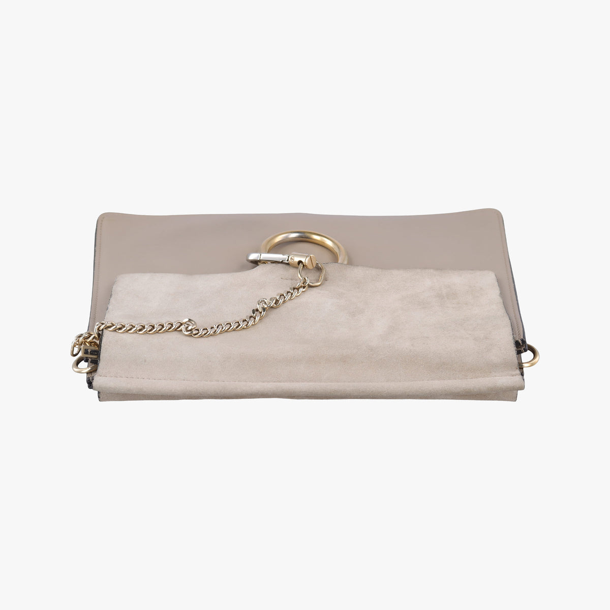 Pre-owned Chloe FAYE Grey Suede × leather  shoulderbag | stylenewstar