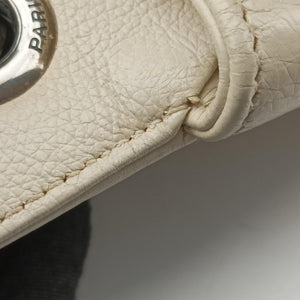 Vintage Yves Saint Laurent ENVELOPE White Leather 440115 shoulderbag | stylenewstar