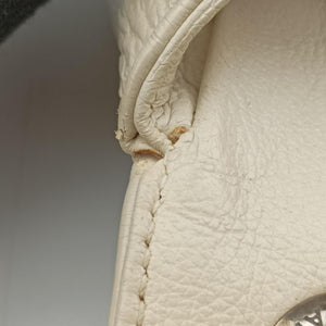 Vintage Yves Saint Laurent ENVELOPE White Leather 440115 shoulderbag | stylenewstar