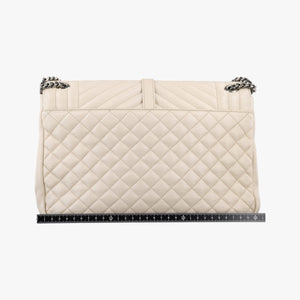 Vintage Yves Saint Laurent ENVELOPE White Leather 440115 shoulderbag | stylenewstar