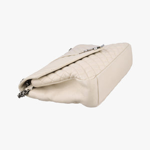 Vintage Yves Saint Laurent ENVELOPE White Leather 440115 shoulderbag | stylenewstar
