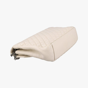 Vintage Yves Saint Laurent ENVELOPE White Leather 440115 shoulderbag | stylenewstar