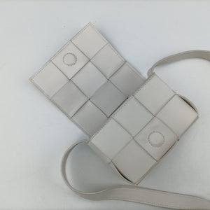 Pre-owned Bottega Veneta Candy Cassette White Lambskin  shoulderbag | stylenewstar