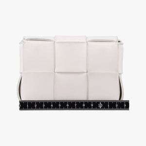 Pre-owned Bottega Veneta Candy Cassette White Lambskin  shoulderbag | stylenewstar