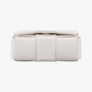 Pre-owned Bottega Veneta Candy Cassette White Lambskin  shoulderbag | stylenewstar