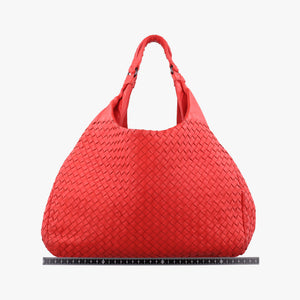Pre-owned Bottega Veneta CAMPANA Intrecciato Red lambskin  shoulderbag | stylenewstar