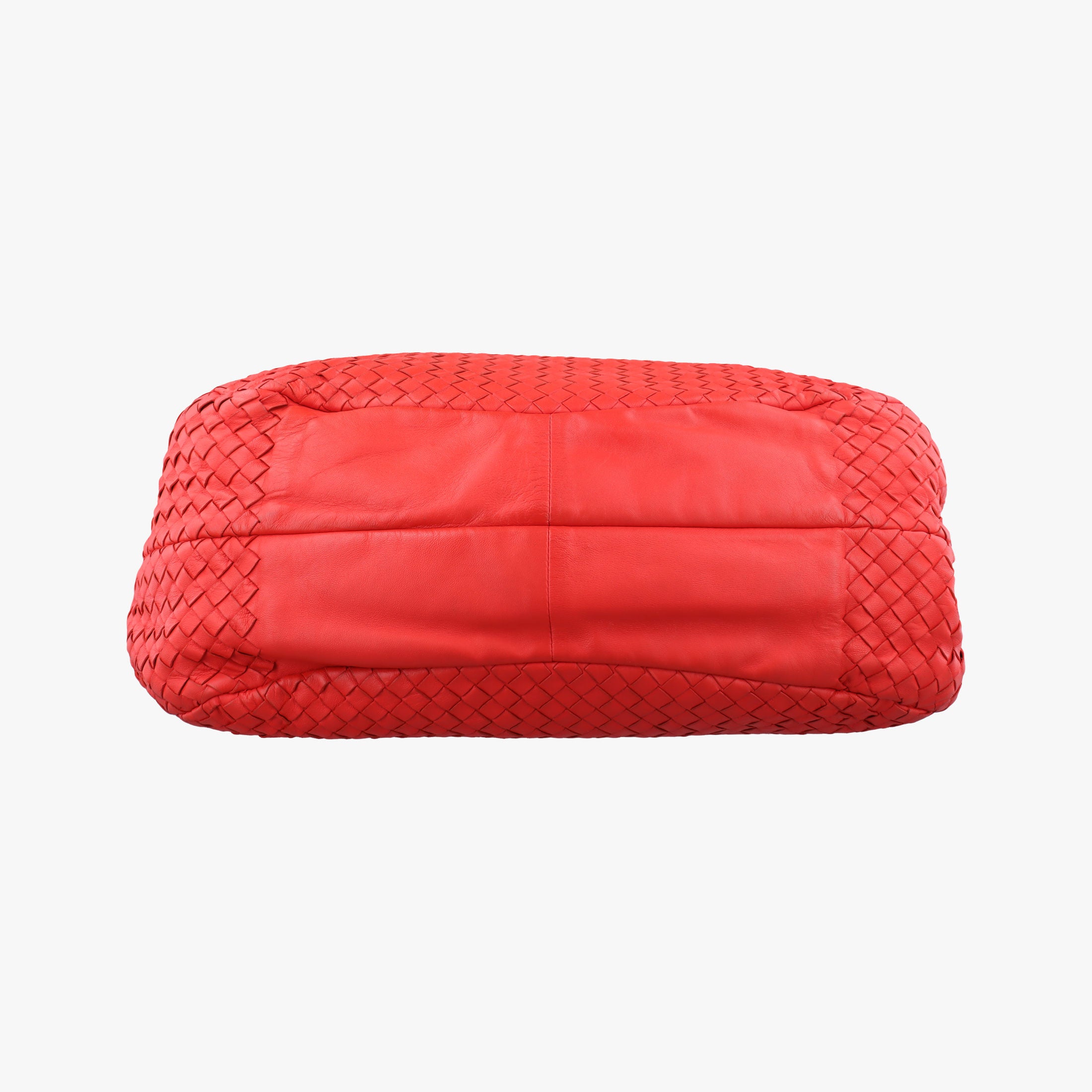 Pre-owned Bottega Veneta CAMPANA Intrecciato Red lambskin  shoulderbag | stylenewstar