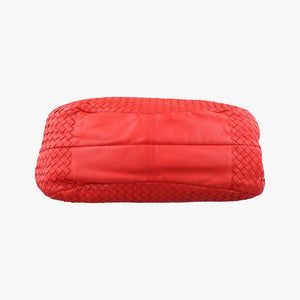 Pre-owned Bottega Veneta CAMPANA Intrecciato Red lambskin  shoulderbag | stylenewstar