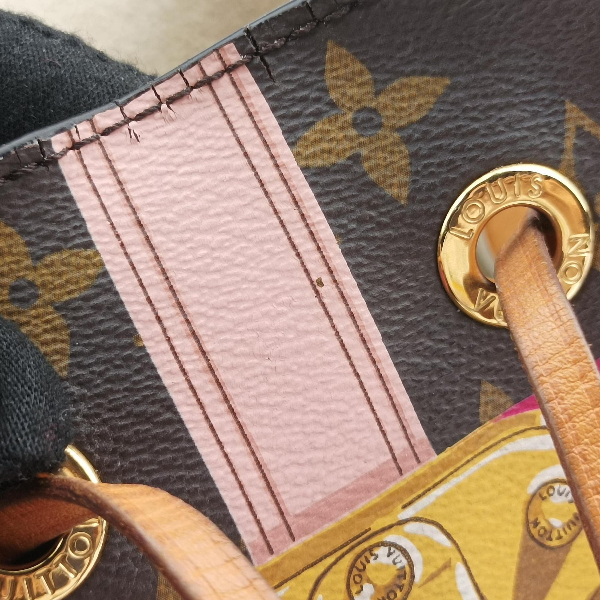 Pre-owned Louis Vuitton NeoNoe brown×Multicolor Monogram Canvas M40649 shoulderbag | stylenewstar