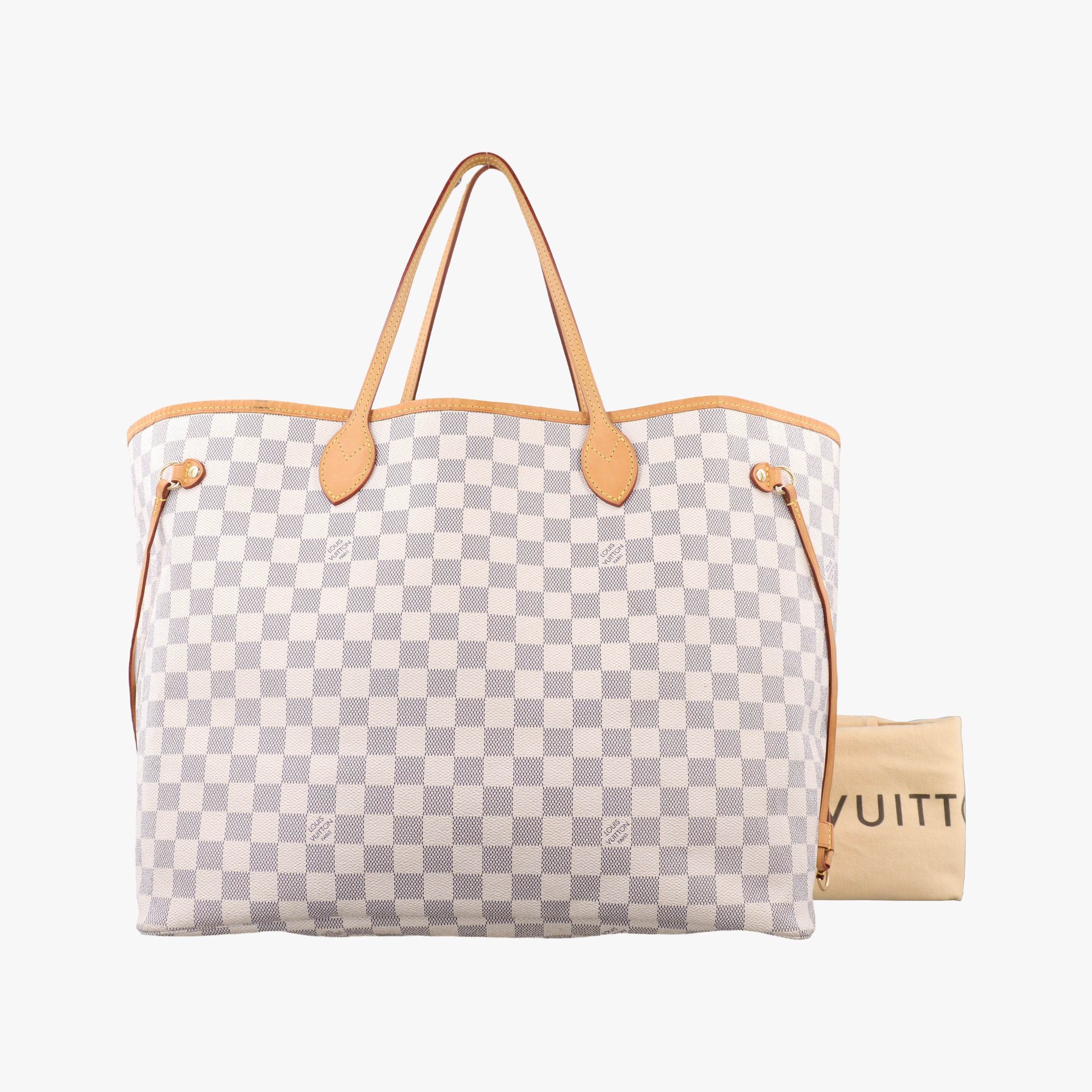 Pre-owned Louis Vuitton NEVERFULL GM Azur Damier Canvas N51108 handbag | stylenewstar