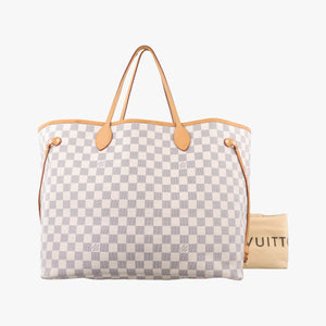 Pre-owned Louis Vuitton NEVERFULL GM Azur Damier Canvas N51108 handbag | stylenewstar
