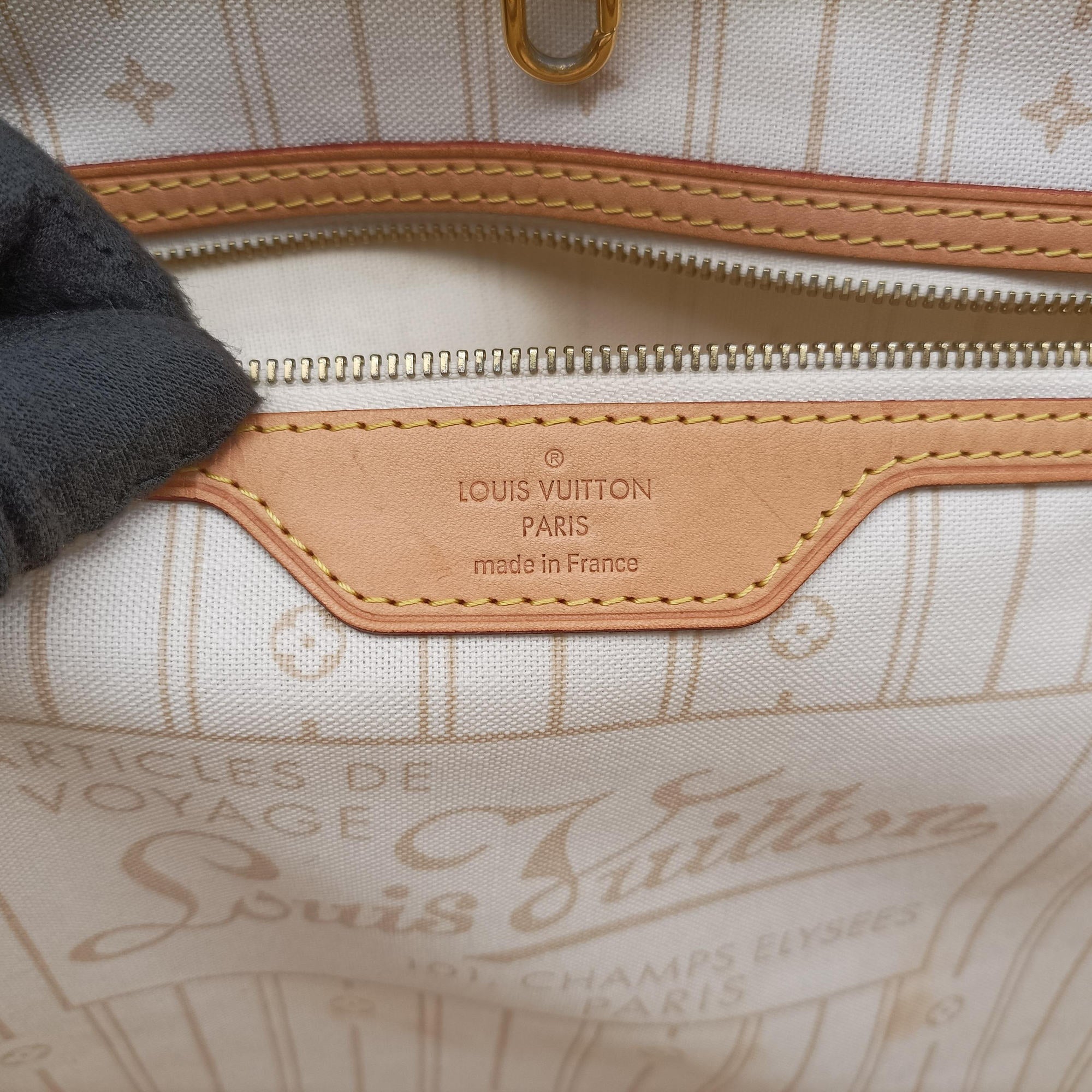 Pre-owned Louis Vuitton NEVERFULL GM Azur Damier Canvas N51108 handbag | stylenewstar