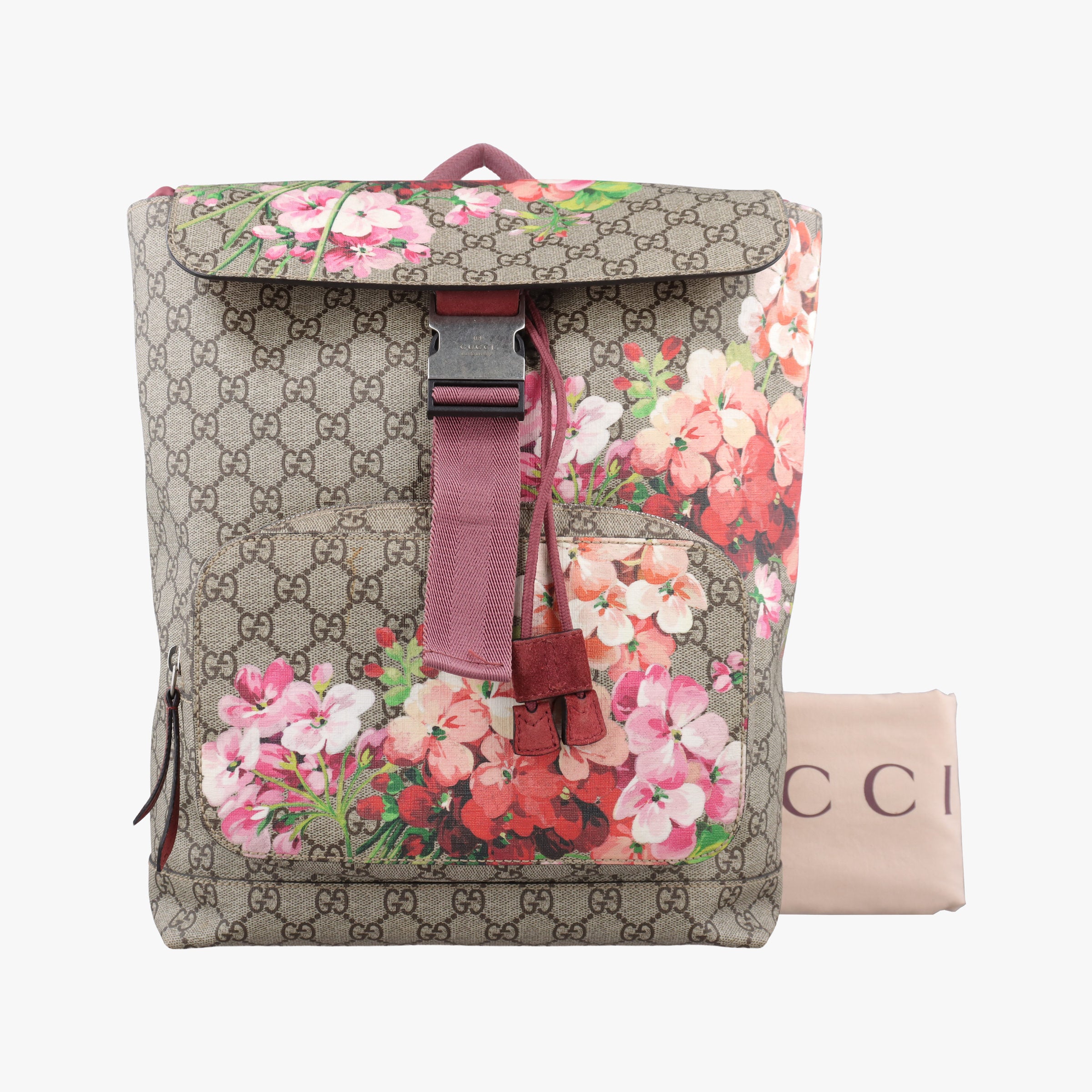 Pre-owned Gucci GG Blooms Beige×multi PVC coated canvas 405019 backpack/rucksack | stylenewstar