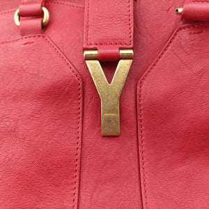 Secondhand Yves Saint Laurent Cabas ChYc Red Leather 279079 handbag | stylenewstar