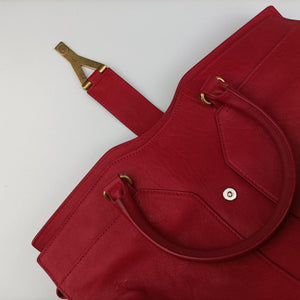 Secondhand Yves Saint Laurent Cabas ChYc Red Leather 279079 handbag | stylenewstar