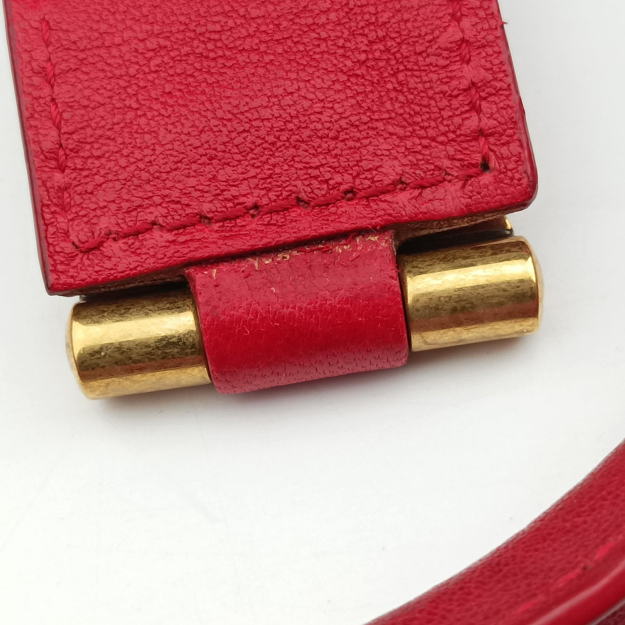 Secondhand Yves Saint Laurent Cabas ChYc Red Leather 279079 handbag | stylenewstar