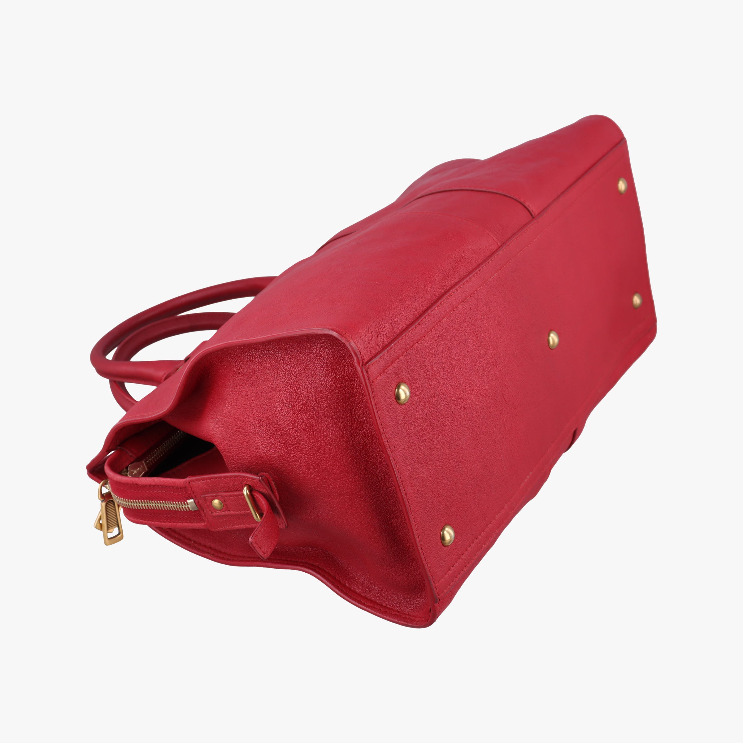 Secondhand Yves Saint Laurent Cabas ChYc Red Leather 279079 handbag | stylenewstar