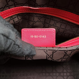 Pre-owned Christian Dior Lady Dior Red lambskin  shoulderbag | stylenewstar