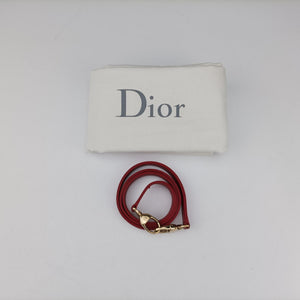 Pre-owned Christian Dior Lady Dior Red lambskin  shoulderbag | stylenewstar