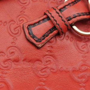 Pre-owned Gucci Emily Red Leather 295403 shoulderbag | stylenewstar
