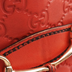 Pre-owned Gucci Emily Red Leather 295403 shoulderbag | stylenewstar