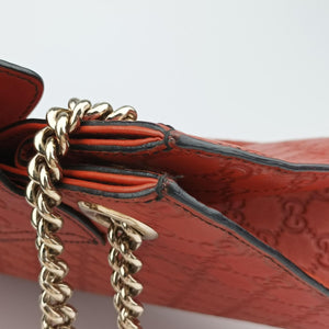 Pre-owned Gucci Emily Red Leather 295403 shoulderbag | stylenewstar