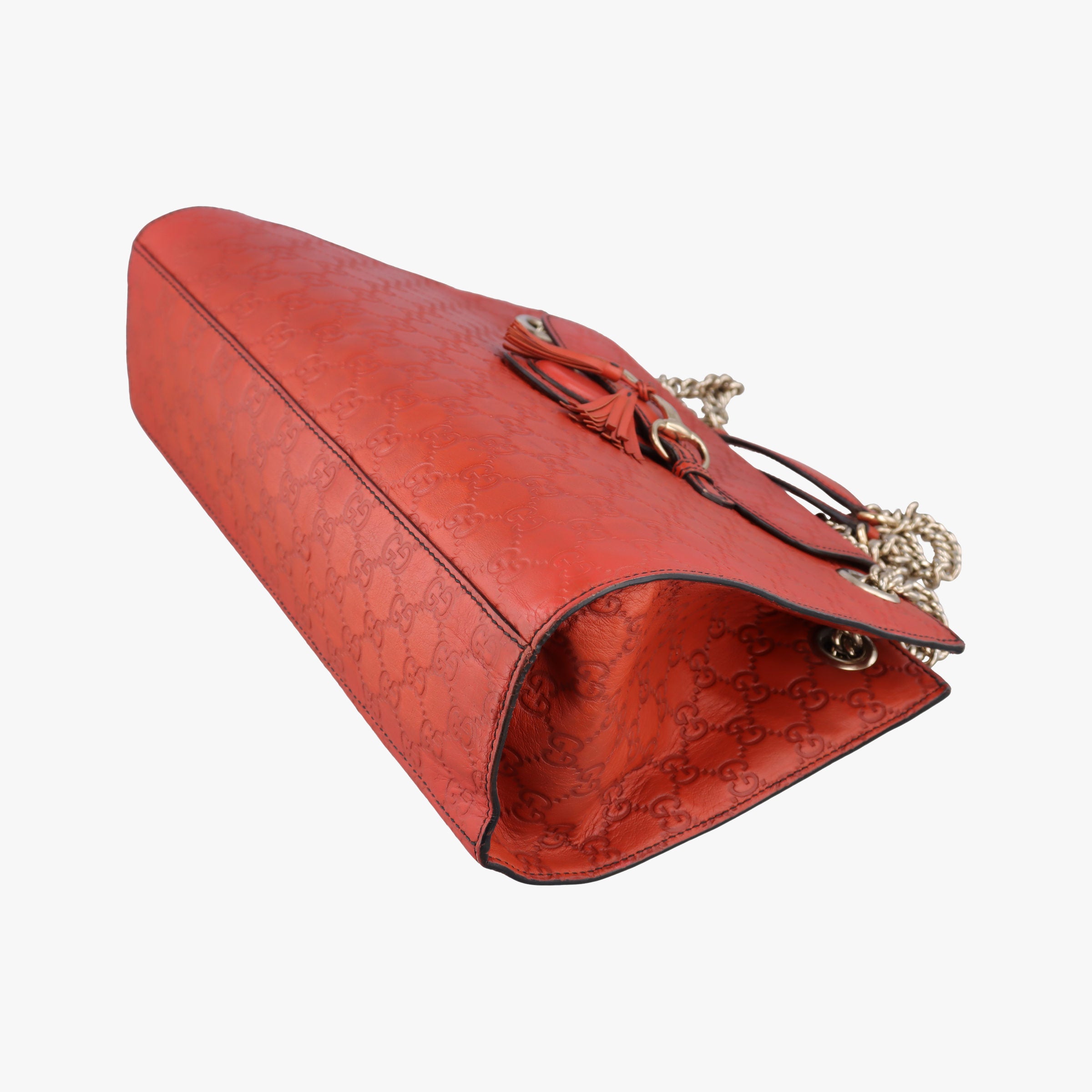 Pre-owned Gucci Emily Red Leather 295403 shoulderbag | stylenewstar