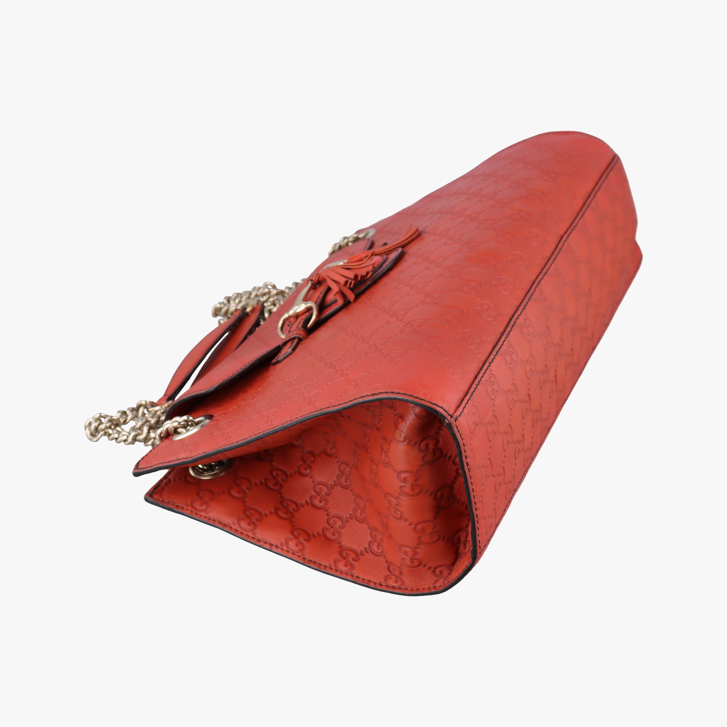 Pre-owned Gucci Emily Red Leather 295403 shoulderbag | stylenewstar