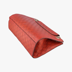 Pre-owned Gucci Emily Red Leather 295403 shoulderbag | stylenewstar