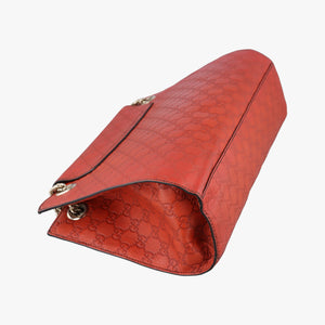Pre-owned Gucci Emily Red Leather 295403 shoulderbag | stylenewstar