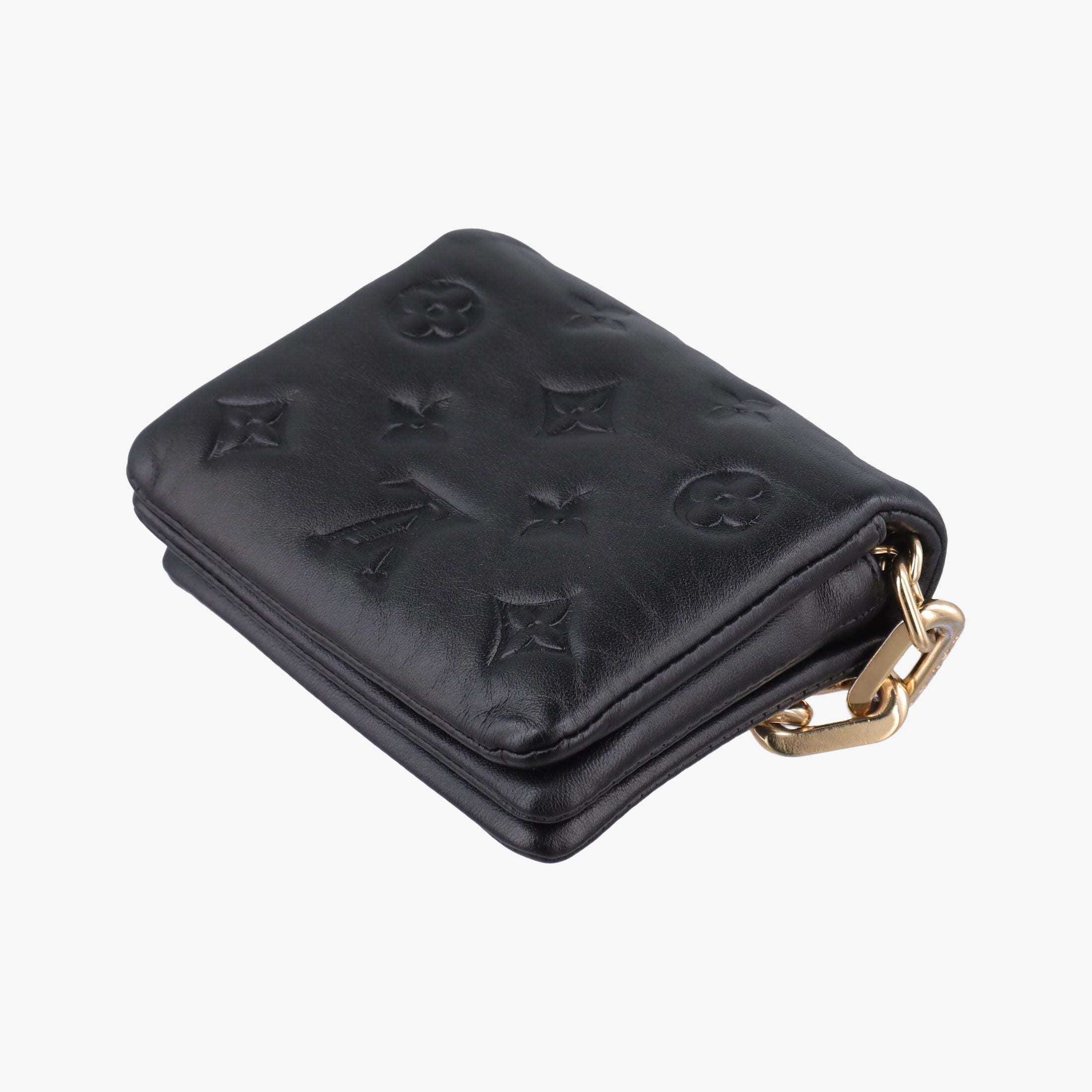 Pre-owned Louis Vuitton COUSSIN Noir lambskin M81125 shoulderbag | stylenewstar