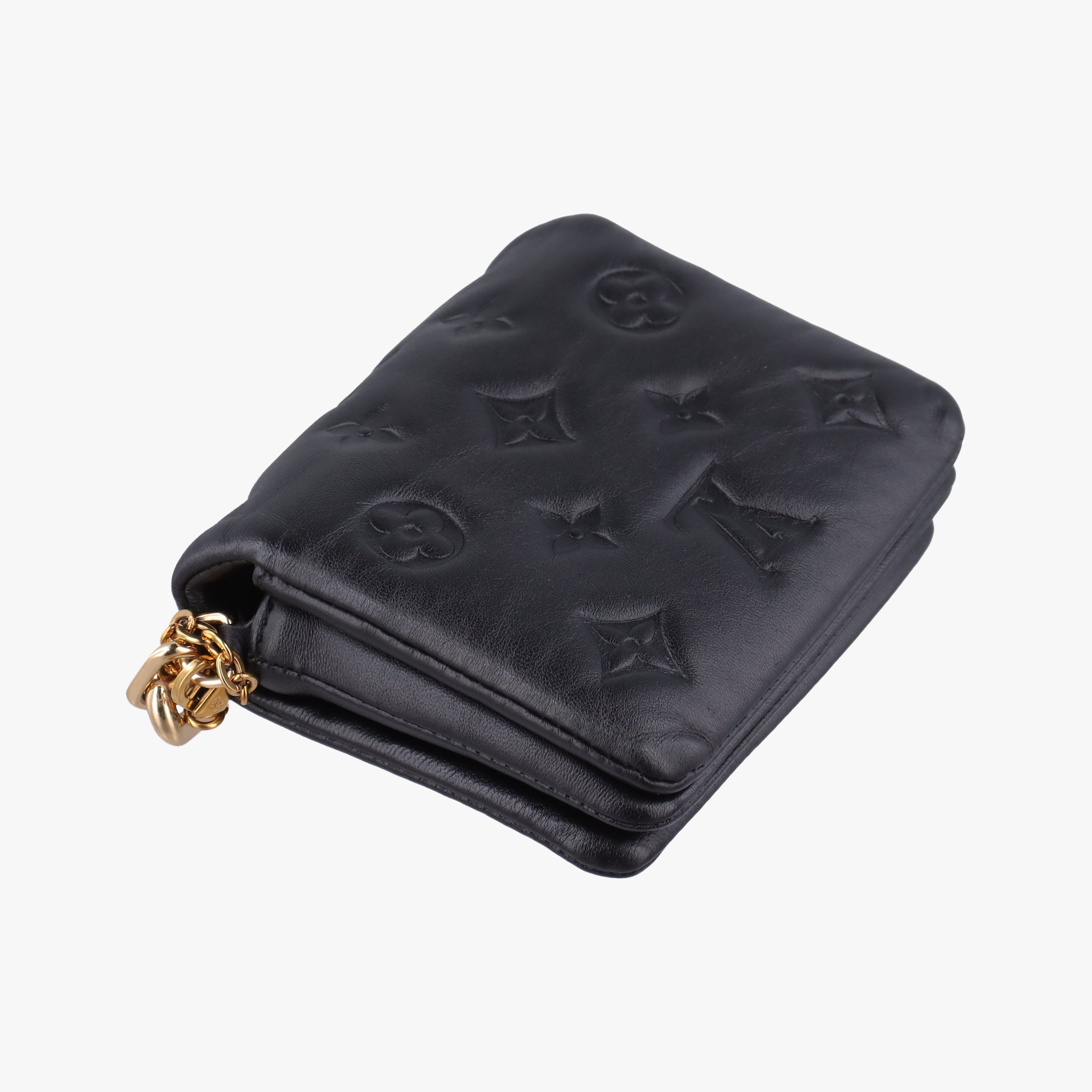 Pre-owned Louis Vuitton COUSSIN Noir lambskin M81125 shoulderbag | stylenewstar