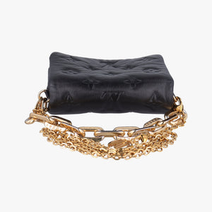 Pre-owned Louis Vuitton COUSSIN Noir lambskin M81125 shoulderbag | stylenewstar
