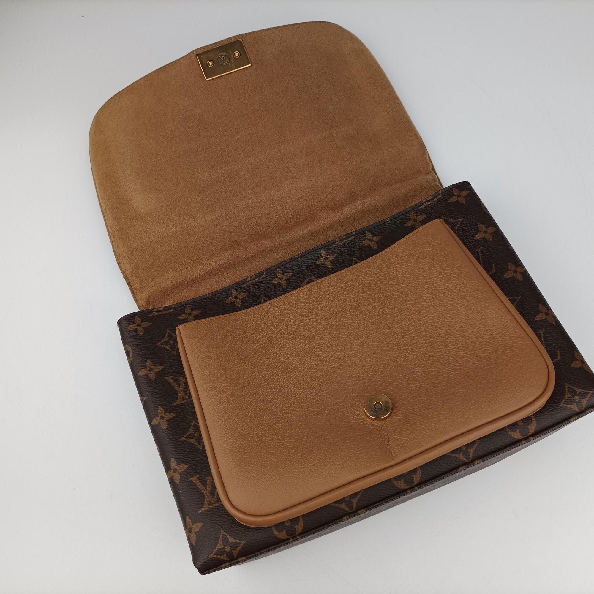 Pre-owned Louis Vuitton MARIGNAN Brown×Sesae Monogram Canvas×calf leather M44257 shoulderbag | stylenewstar