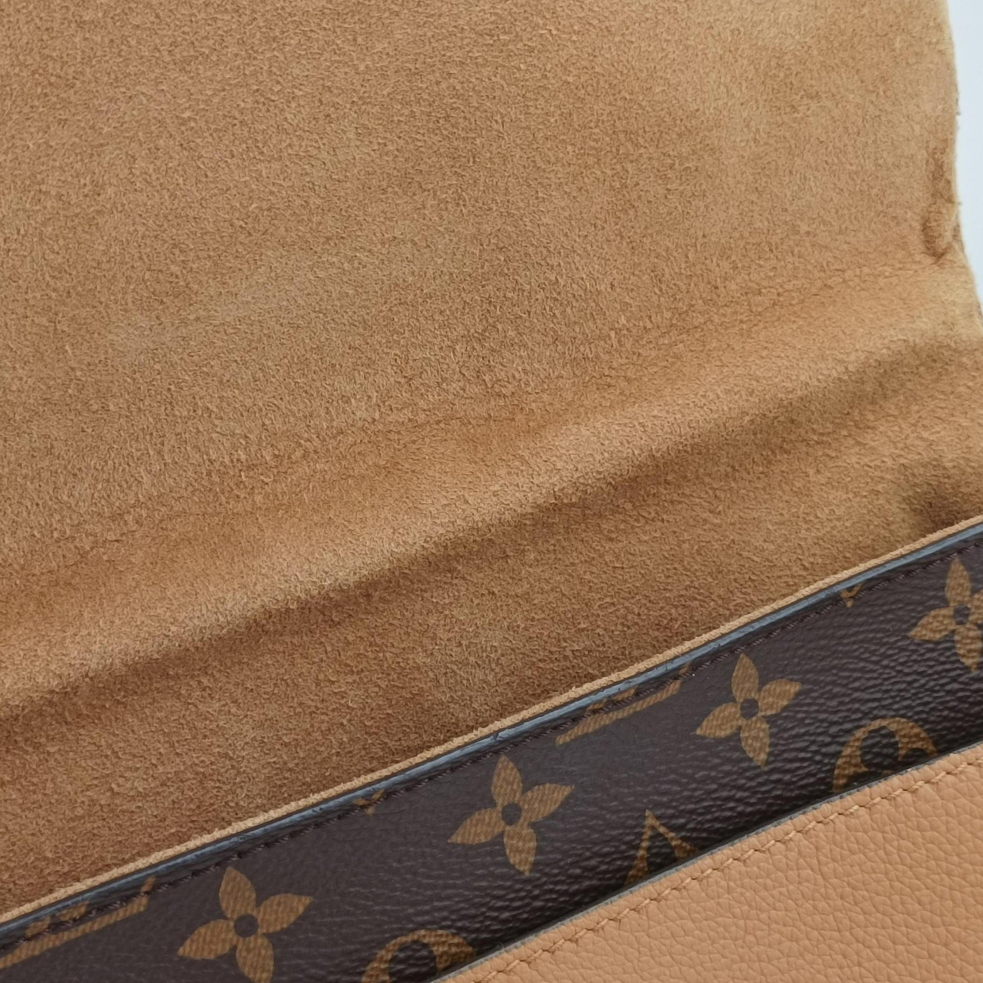 Pre-owned Louis Vuitton MARIGNAN Brown×Sesae Monogram Canvas×calf leather M44257 shoulderbag | stylenewstar