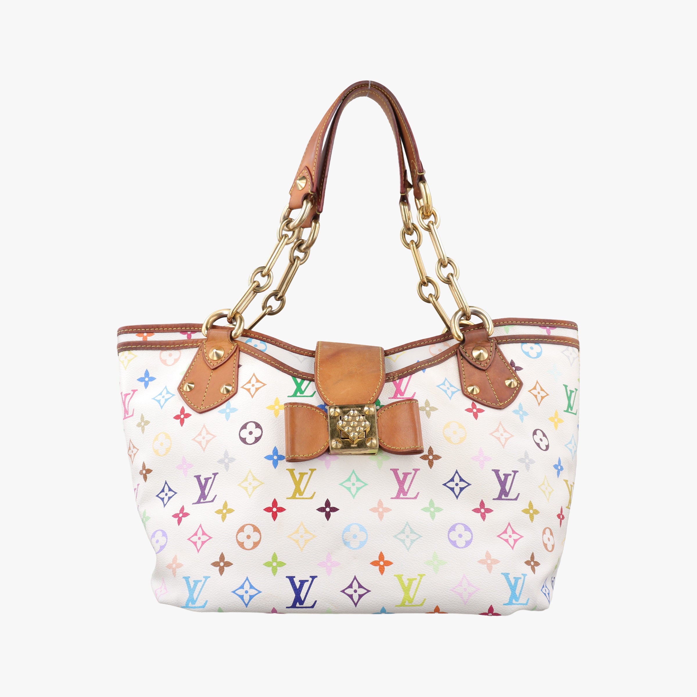 Pre-owned Louis Vuitton ANNIE GM white Monogram Multicolor M40303 shoulderbag | stylenewstar