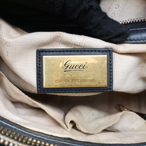 Pre-owned Gucci Bright Bit Black Patent 371925 handbag | stylenewstar