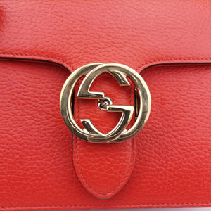 Pre-owned Gucci Interlocking G Orange Leather 510304 shoulderbag | stylenewstar