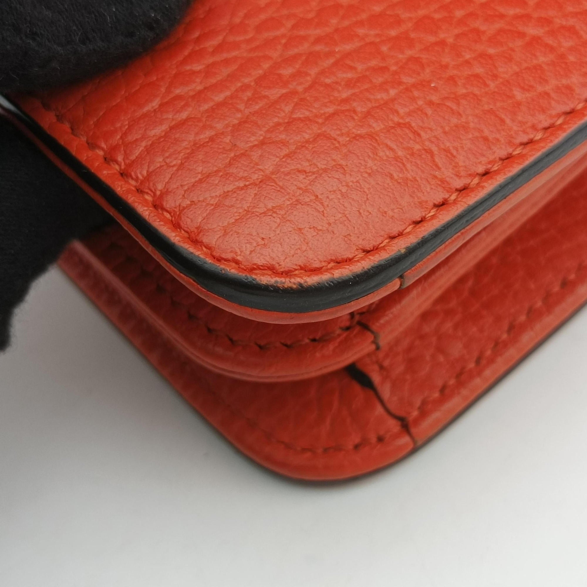 Pre-owned Gucci Interlocking G Orange Leather 510304 shoulderbag | stylenewstar