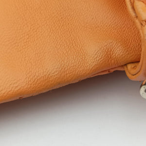 Pre-owned Christian Dior Miss Dior Cannage New Lock Orange lambskin  shoulderbag | stylenewstar