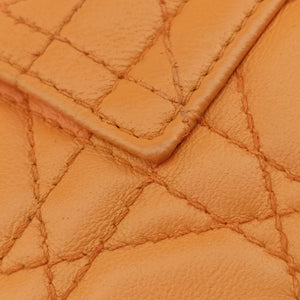 Pre-owned Christian Dior Miss Dior Cannage New Lock Orange lambskin  shoulderbag | stylenewstar