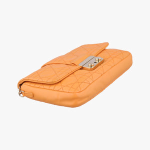 Pre-owned Christian Dior Miss Dior Cannage New Lock Orange lambskin  shoulderbag | stylenewstar