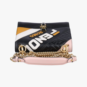 Pre-owned Fendi Kan I Black Leather 8M0381 shoulderbag | stylenewstar
