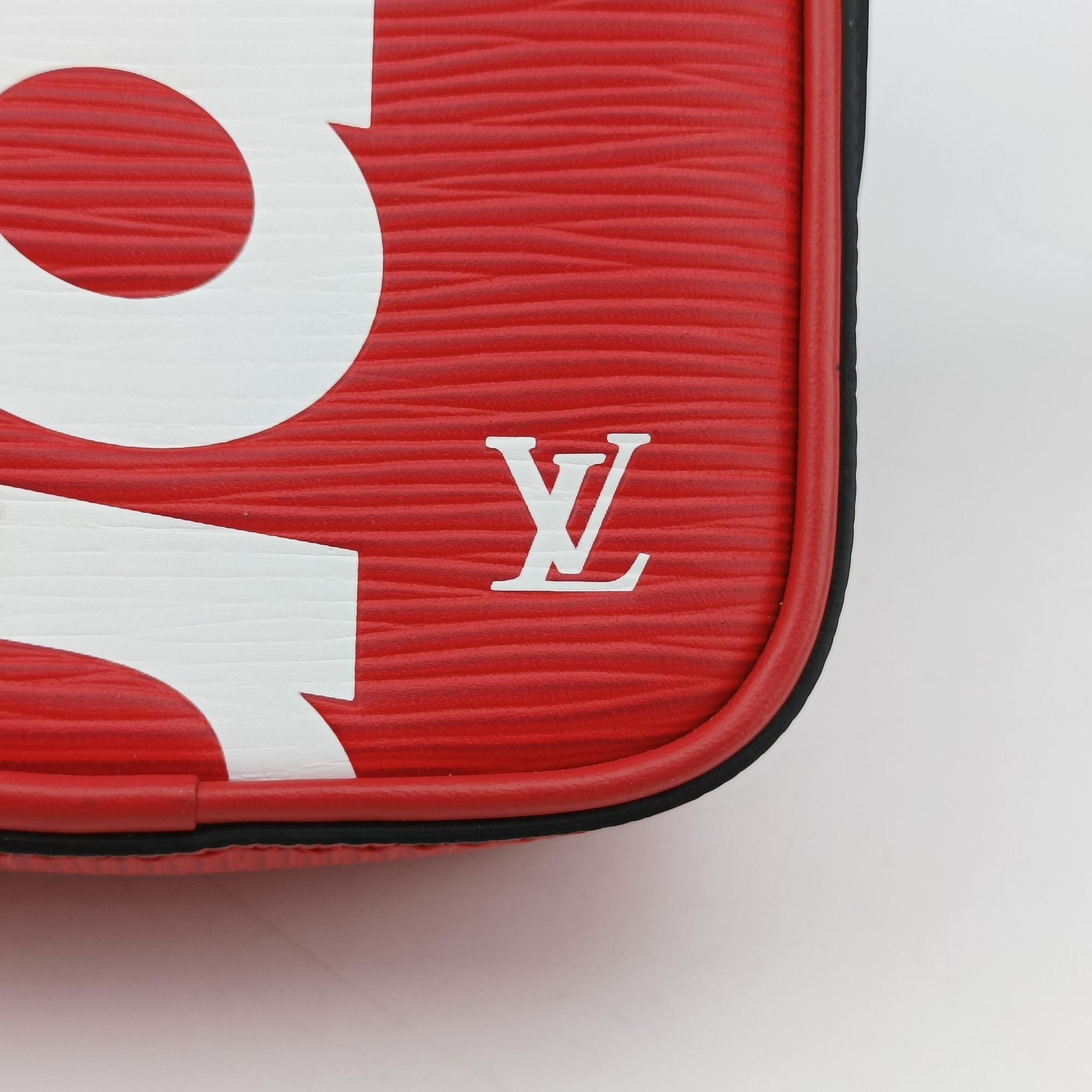 Pre-owned Louis Vuitton Danube PPM Supreme Collaboration ROUGE×white Epi M53434 shoulderbag | stylenewstar
