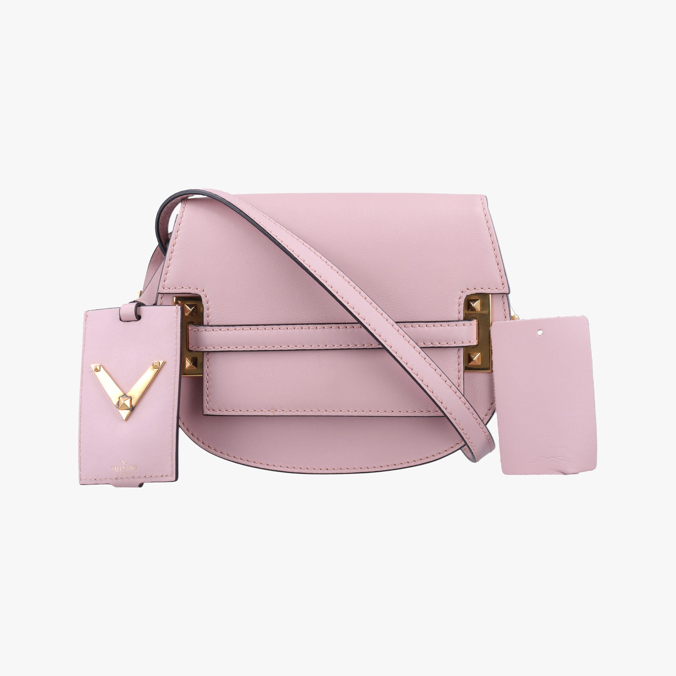 Secondhand Valentino My Rockstud Pink Leather  shoulderbag | stylenewstar