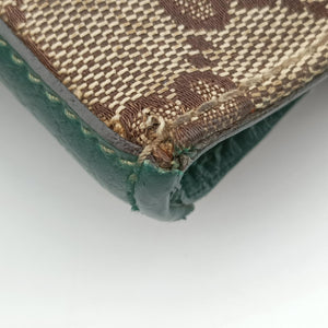 Pre-owned Gucci Horsebit Hasler Green × Brown GGCanvas×Leather 137475 handbag | stylenewstar