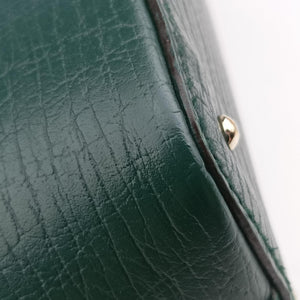 Pre-owned Gucci Horsebit Hasler Green × Brown GGCanvas×Leather 137475 handbag | stylenewstar