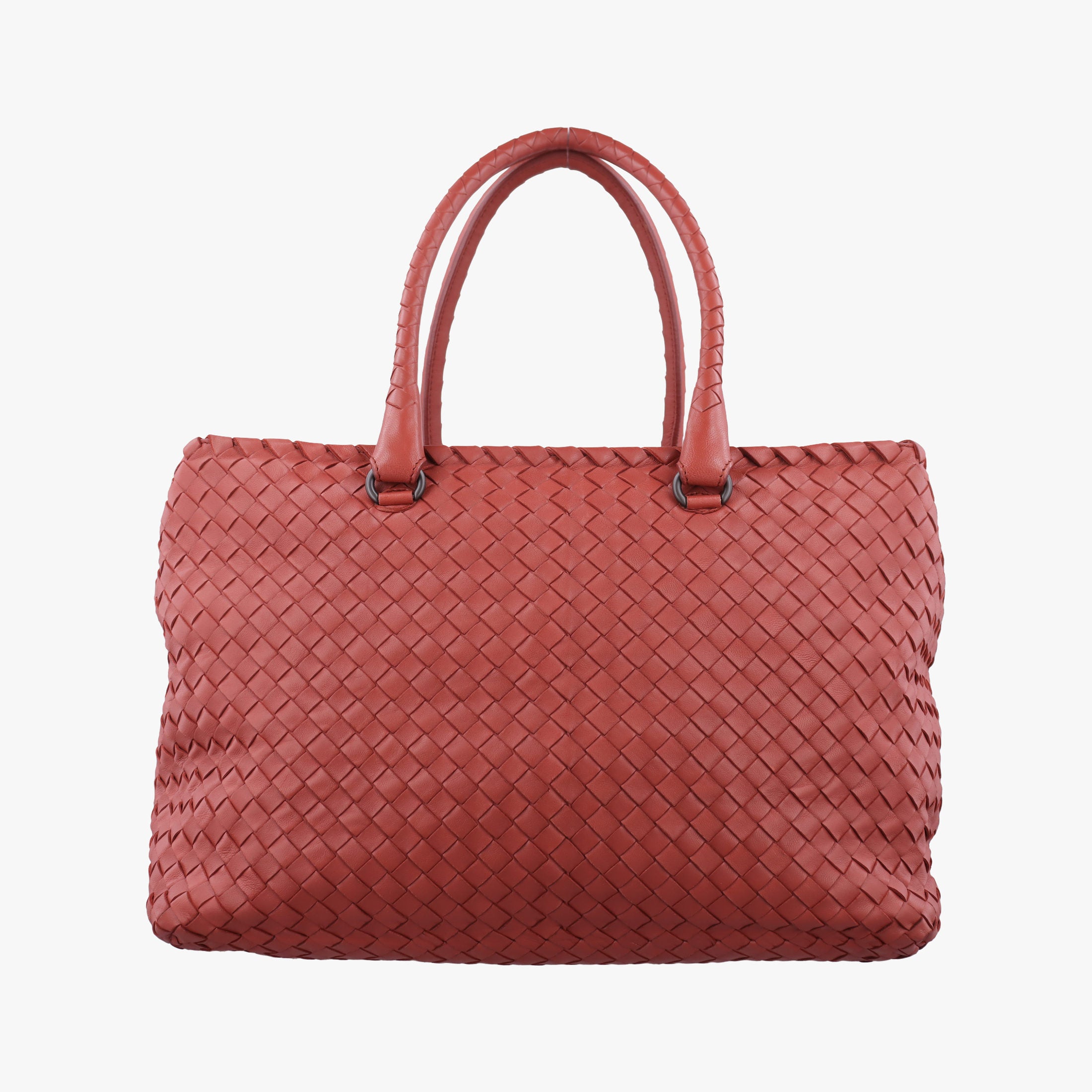 Pre-owned Bottega Veneta Intrecciato terracotta lambskin  handbag | stylenewstar