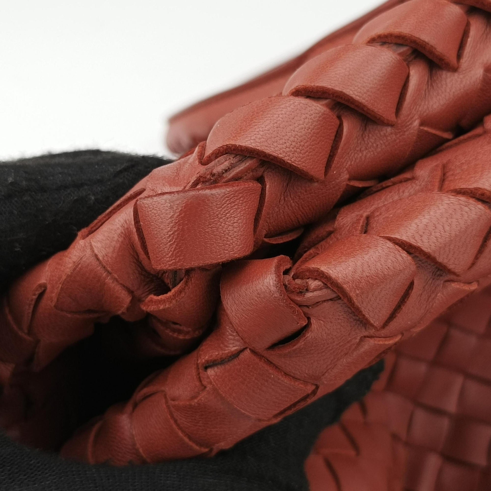 Pre-owned Bottega Veneta Intrecciato terracotta lambskin  handbag | stylenewstar